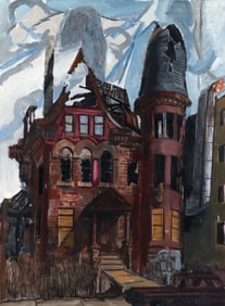 Jim Nelson 1980 painting House on Centre Avenue