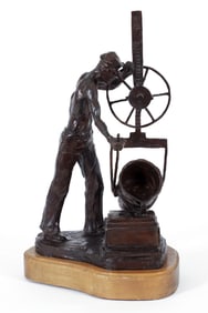 Malcolm Alexander bronze sculpture Foundry Worker