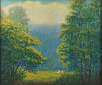 James Bonar 1928 oil on canvas Clearing in The Forest