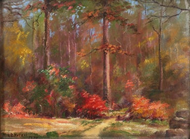 Lila Hetzel 1931 painting Autumn Woods