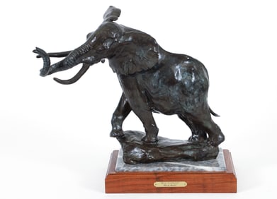 Sherry Salari Sander Bronze Elephant Sculpture 1985
