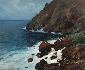 Frederick Judd Waugh Maine Coast Oil Painting