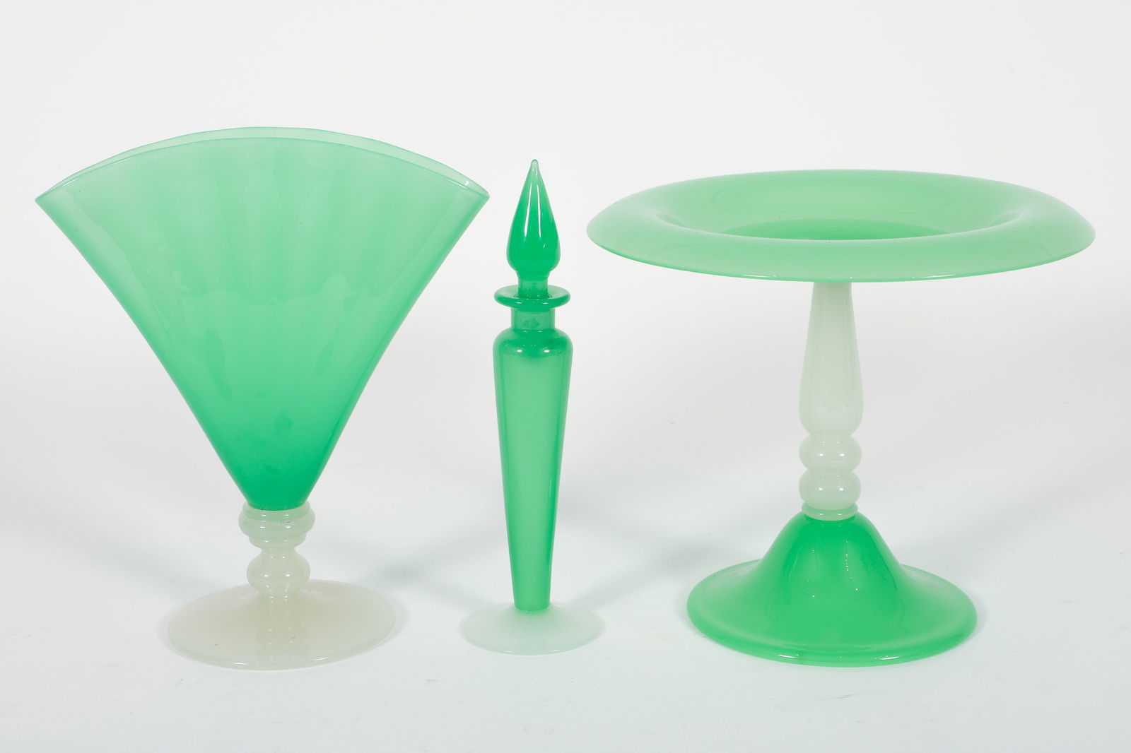 Carder for Steuben Jade and Alabaster Compote, Vase, and Bottle (1 of 6)