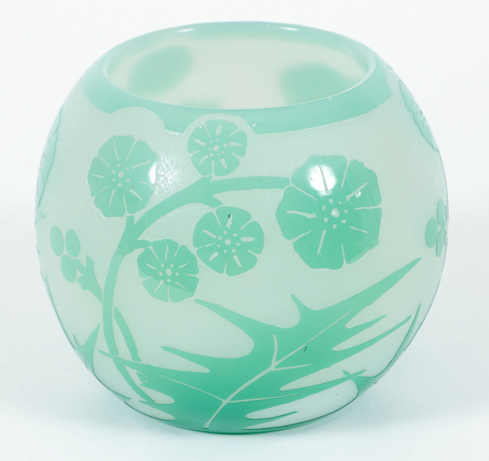 Carder for Steuben Jade and Alabaster Etched Floral Motif Vase (1 of 4)