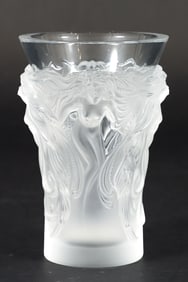 Lalique Fantasia Frosted Clear Glass Vase