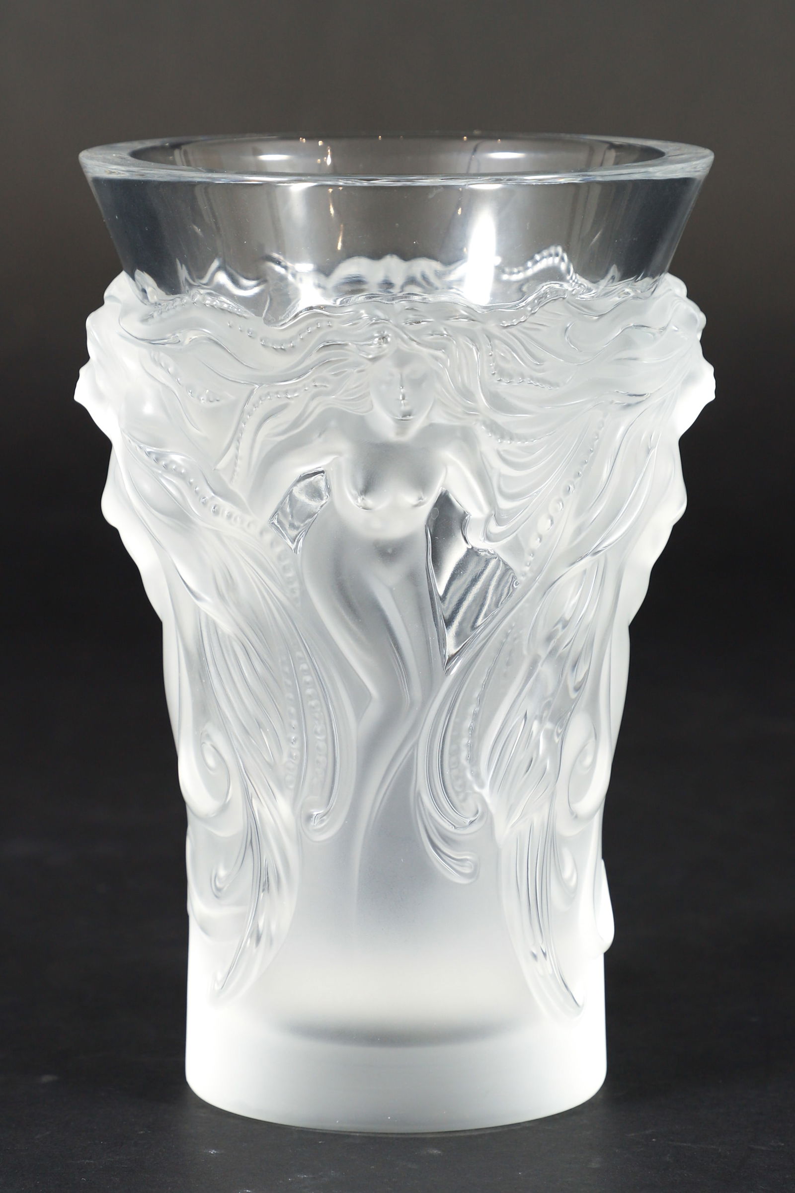 Lalique Fantasia Frosted Clear Glass Vase (1 of 5)