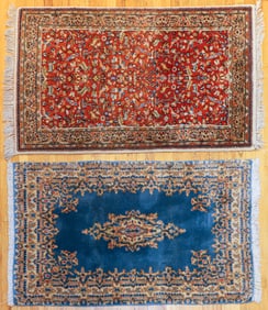 Imperial Kerman Wool Iranian Rug Together with another vintage rug