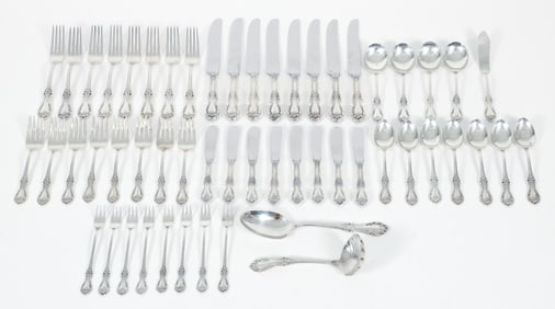 54 Pc. International Sterling Silver Wild Rose Flatware Set
