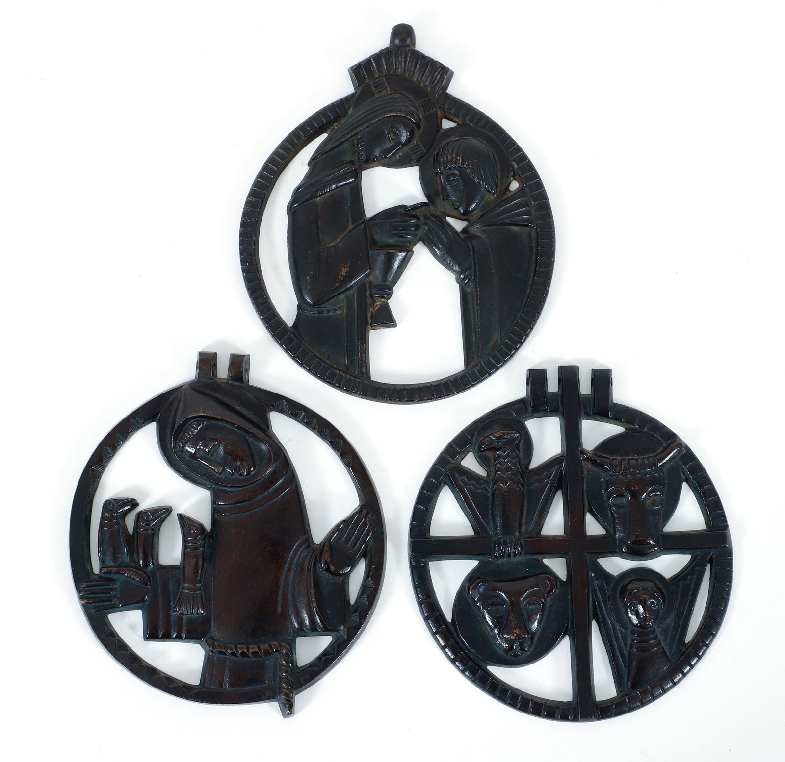 3 Jean Lambert-Rucki Bronze Art Deco Medallions (1 of 4)
