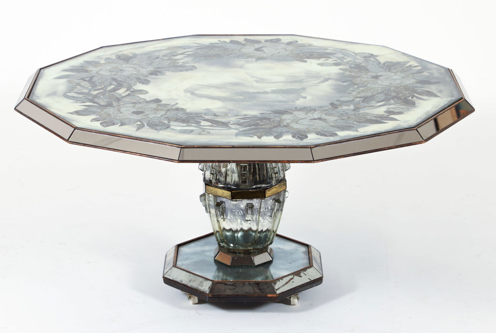 Verre Eglomise Pedestal Coffee Table (1 of 4)