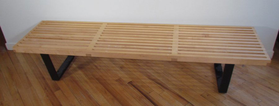 George Nelson for Herman Miller Platform Bench: Artist: Nelson, George, 1908-1986, Manufactured by Herman Miller Title: Platform Bench Medium: maple wood Dimensions: 14 x 72 x 18.5 inches Provenance: Frances Balter Collection; Owen Cantor, Pittsbu