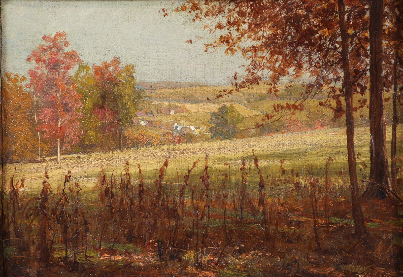 Martin B. Leisser 1908 oil Autumn Landscape (1 of 3)