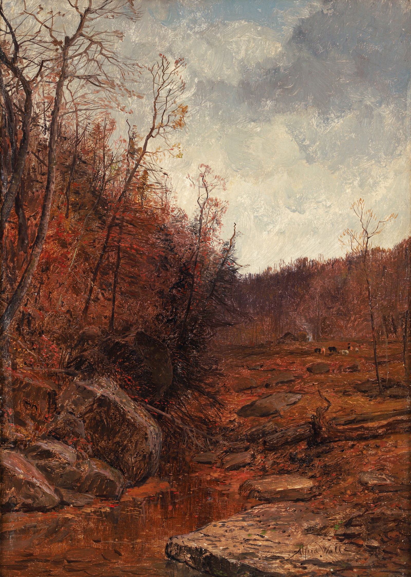 Alfred S. Wall Autumn Landscape Oil on Canvas (1 of 3)