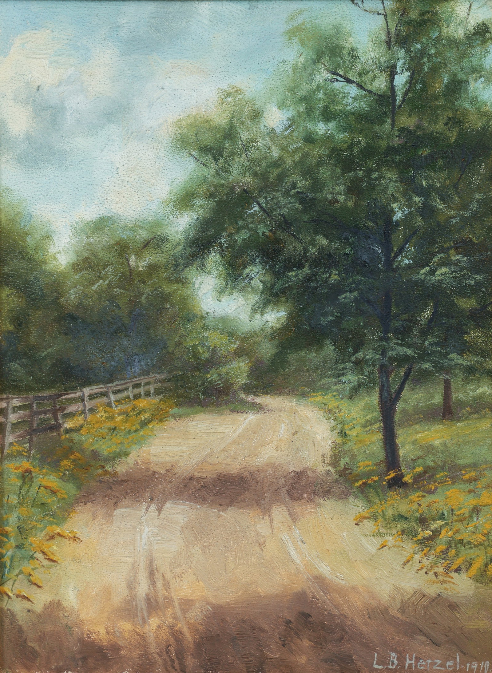 Lila Hetzel 1910 painting Country Road (1 of 5)