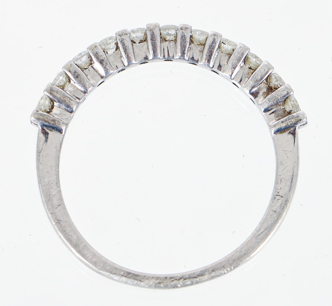 Half Infinity Shared Prong Set Diamond Ring - 3