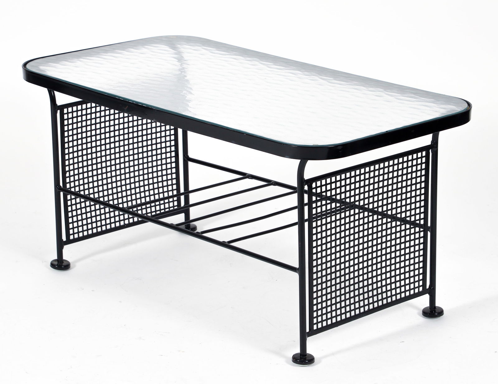 Mid Century Modern Lacquered Wrought Iron Side Table (1 of 3)