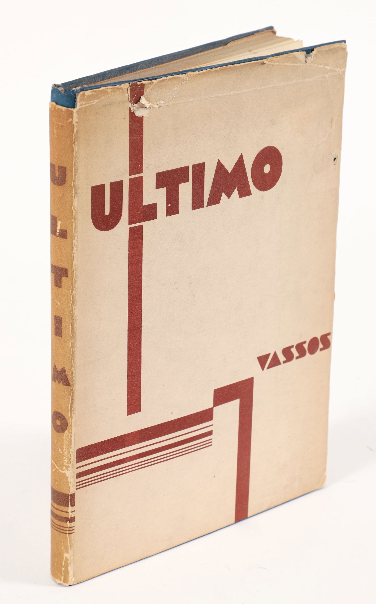 John and Ruth Vassos Ultimo 1930 First Edition in dust jacket: Vassos, John and Ruth, Ultimo: an imaginative narration of life under the earth, 1930, first edition, blue hardcover in dust jacket, Dutton, NYC, 10.5 x 7.75 inches. A striking, well illustrated