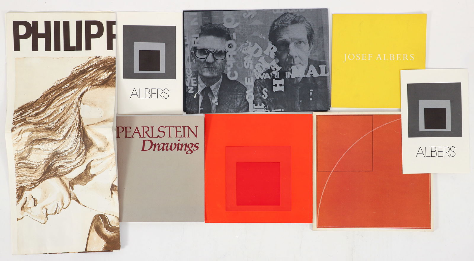 Group rare modern art catalogs and ephemera 1970s Albers Pearlstein (1 of 4)