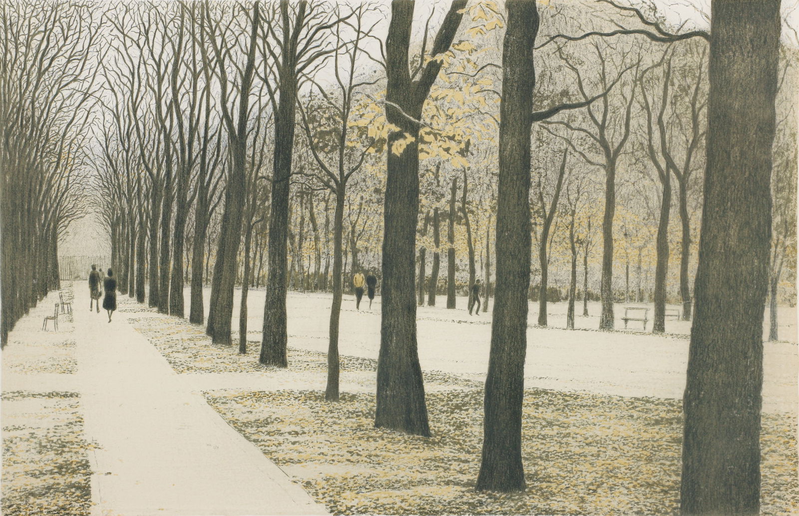 Harold Altman Allee Luxembourg Lithograph Signed (1 of 4)