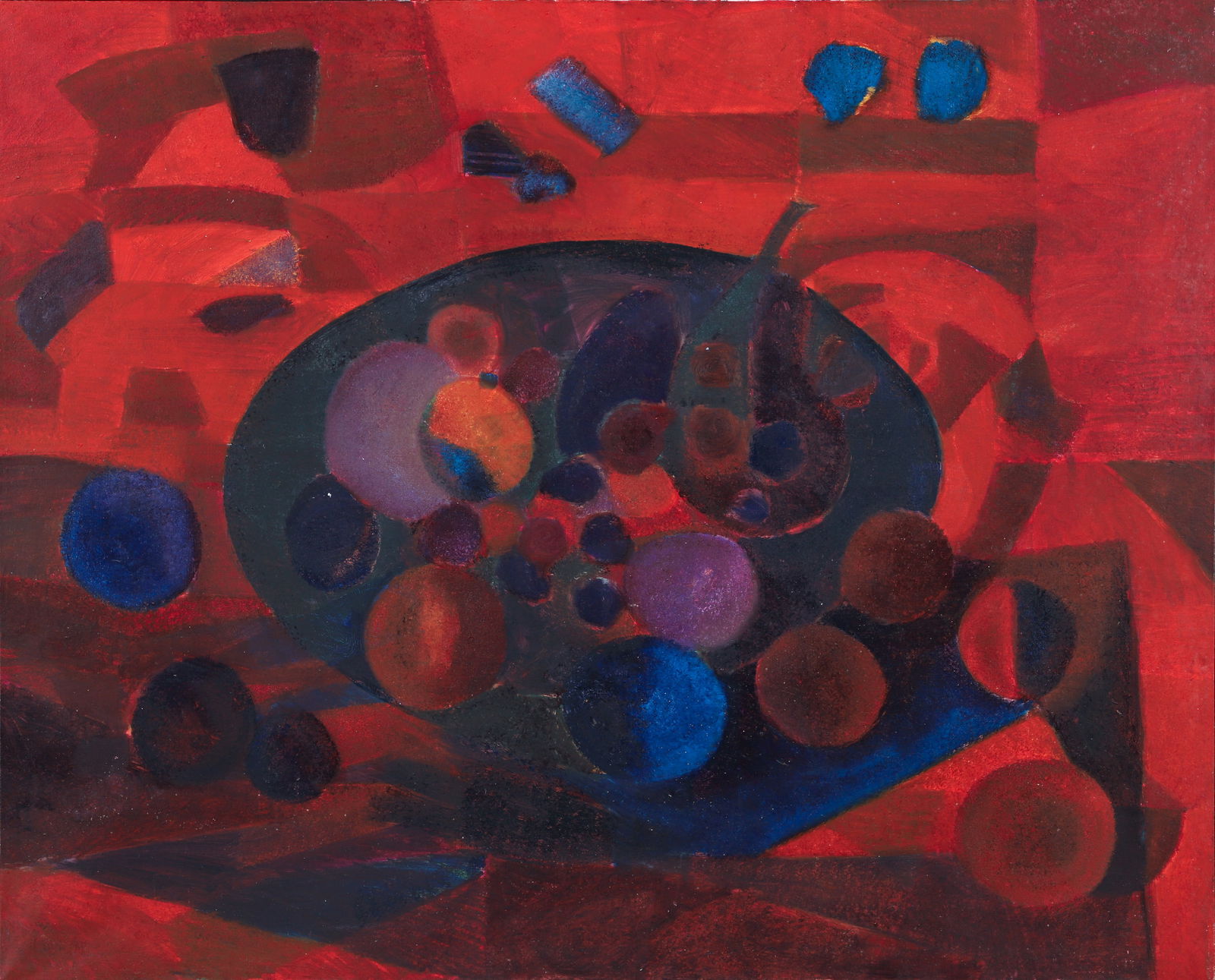 Simon Avissar Oil on Canvas Abstracted Fruit (1 of 3)