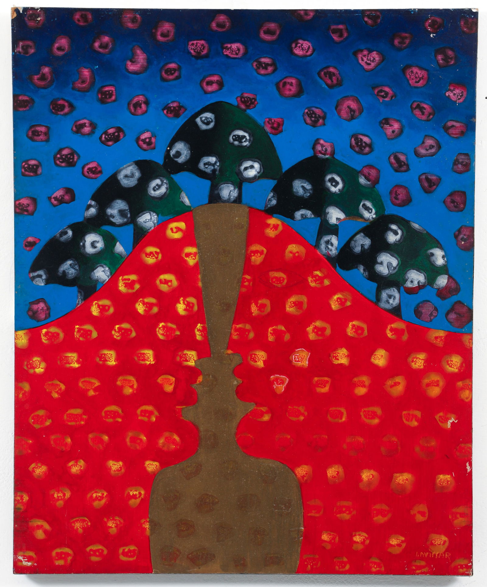 Simon Avissar Oil on Canvas Abstracted Silhouettes (1 of 2)