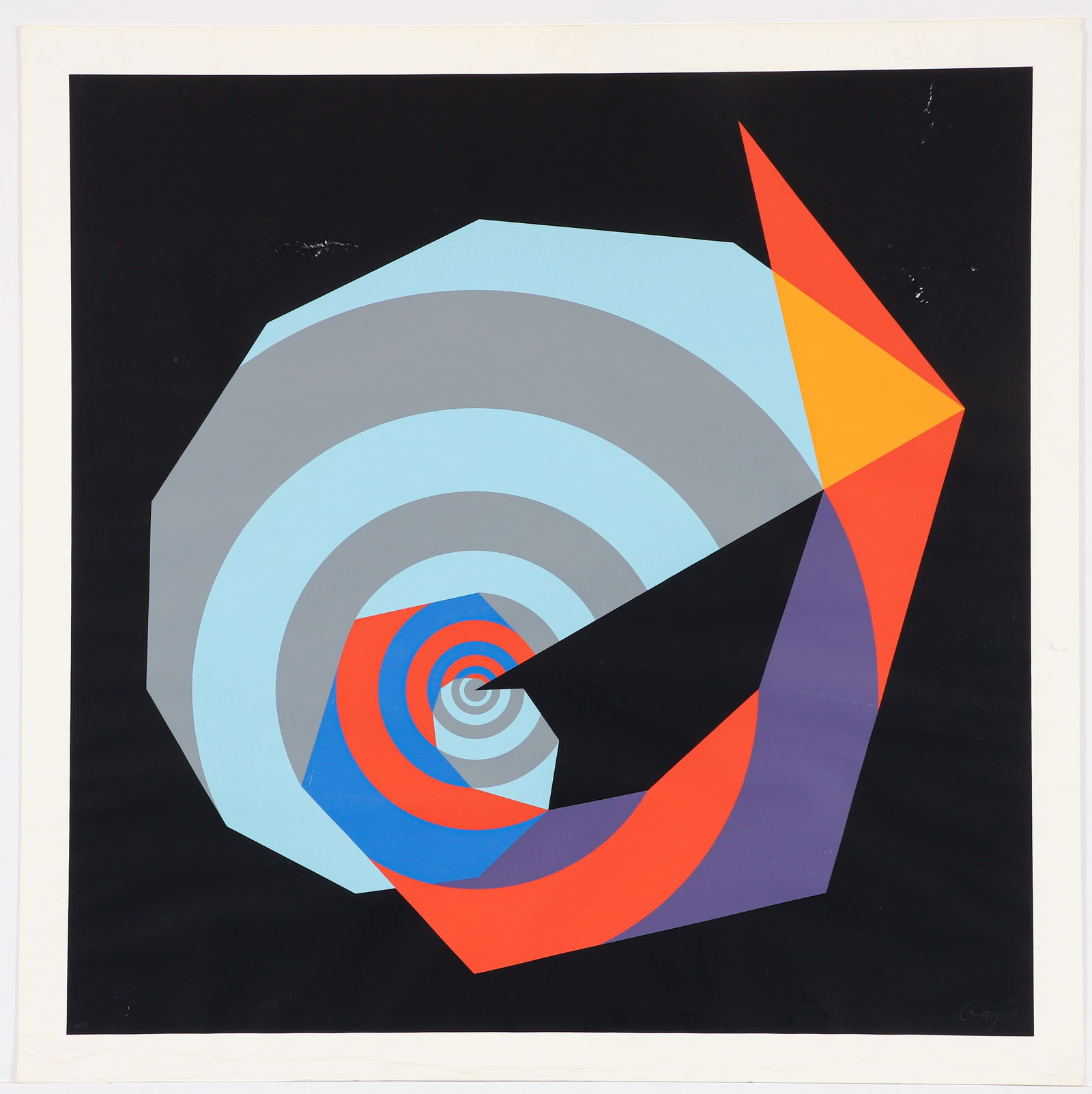 Herbert Bayer orig serigraph Untitled Nautilus Image (1 of 3)