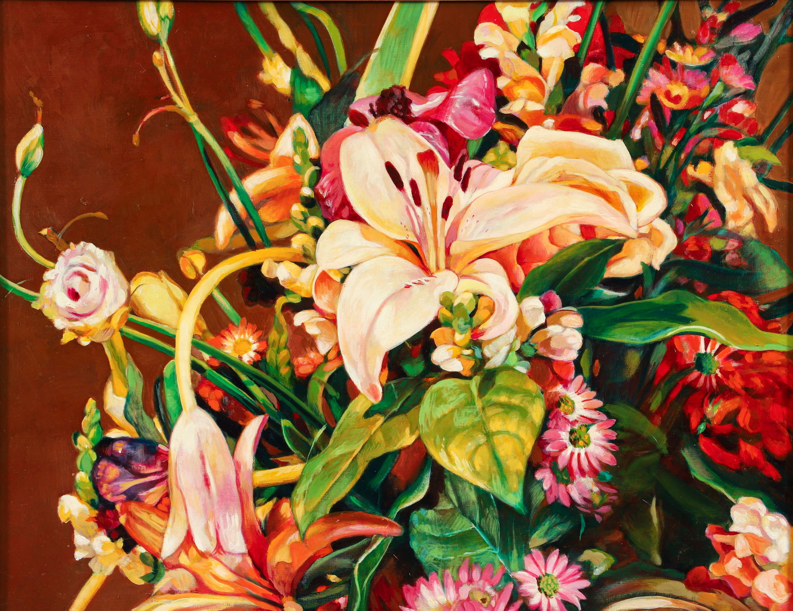 Grace Clark oil painting Floral Spray (1 of 2)