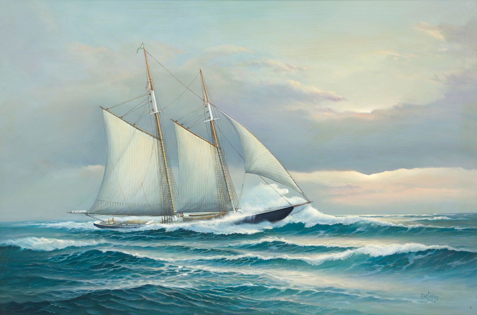 Earl Collins oil painting The Gertrude Thiebault (1 of 3)