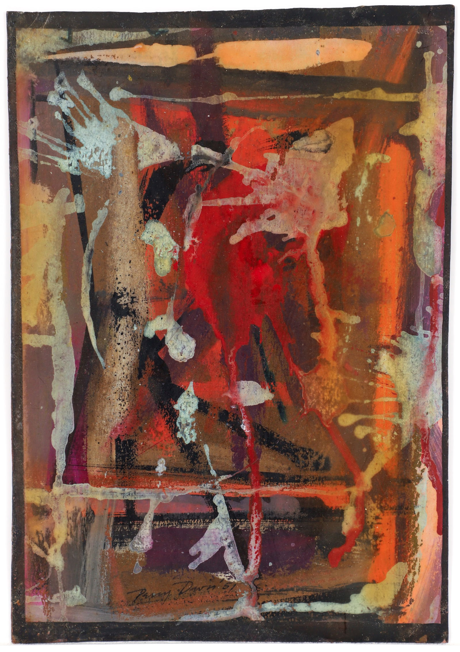 Perry Davis 1951 Abstract Painting (1 of 2)