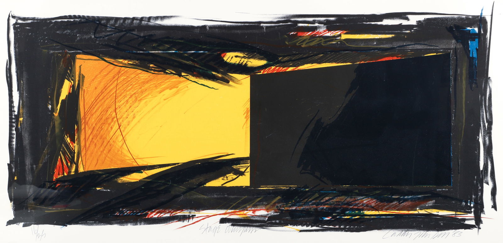 Laddie John Dill 1983 orig lithograph Stage Whispers (1 of 4)