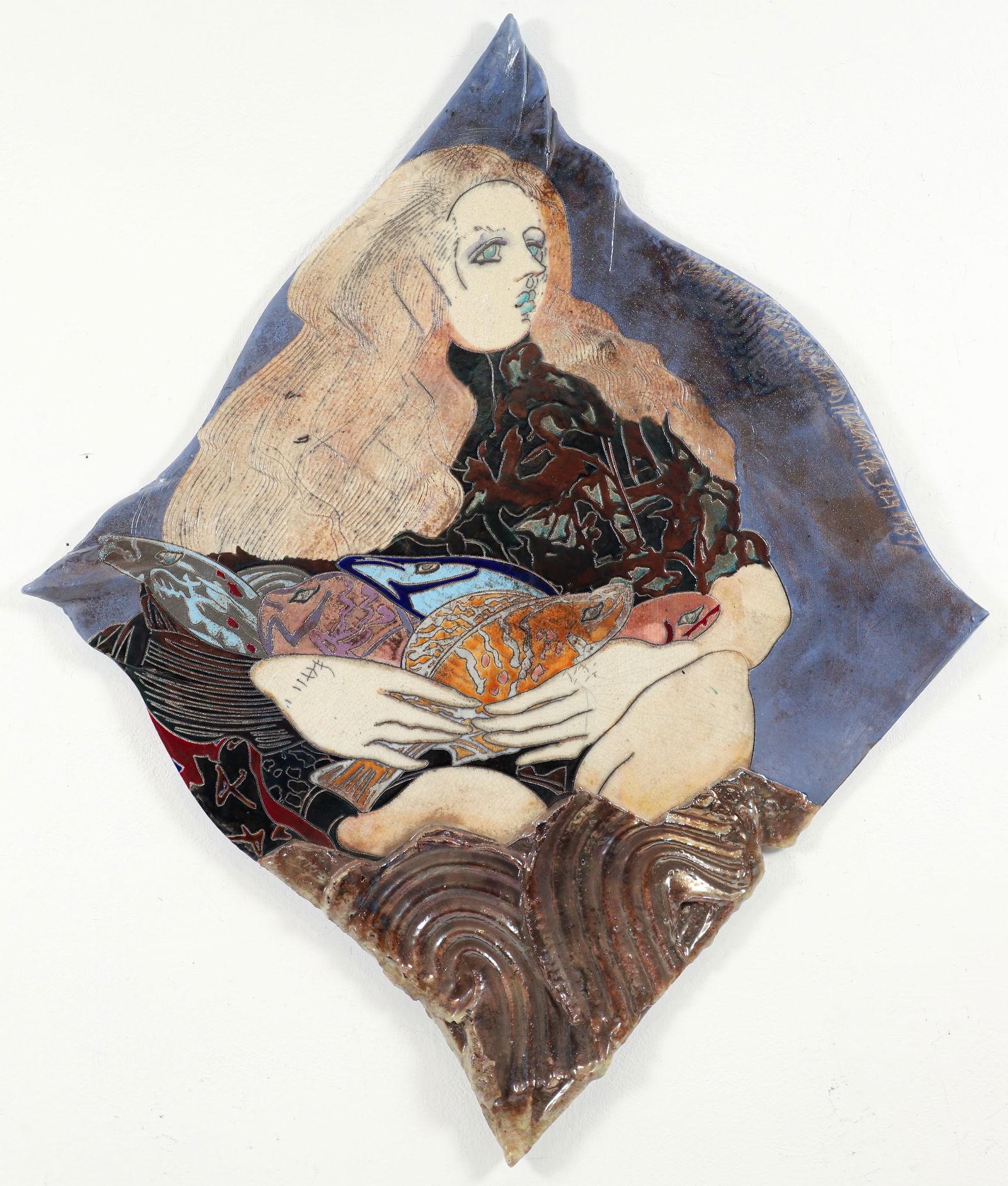 Susan and Steve Kemenyffy Raku Ceramic Wall Relief (1 of 3)