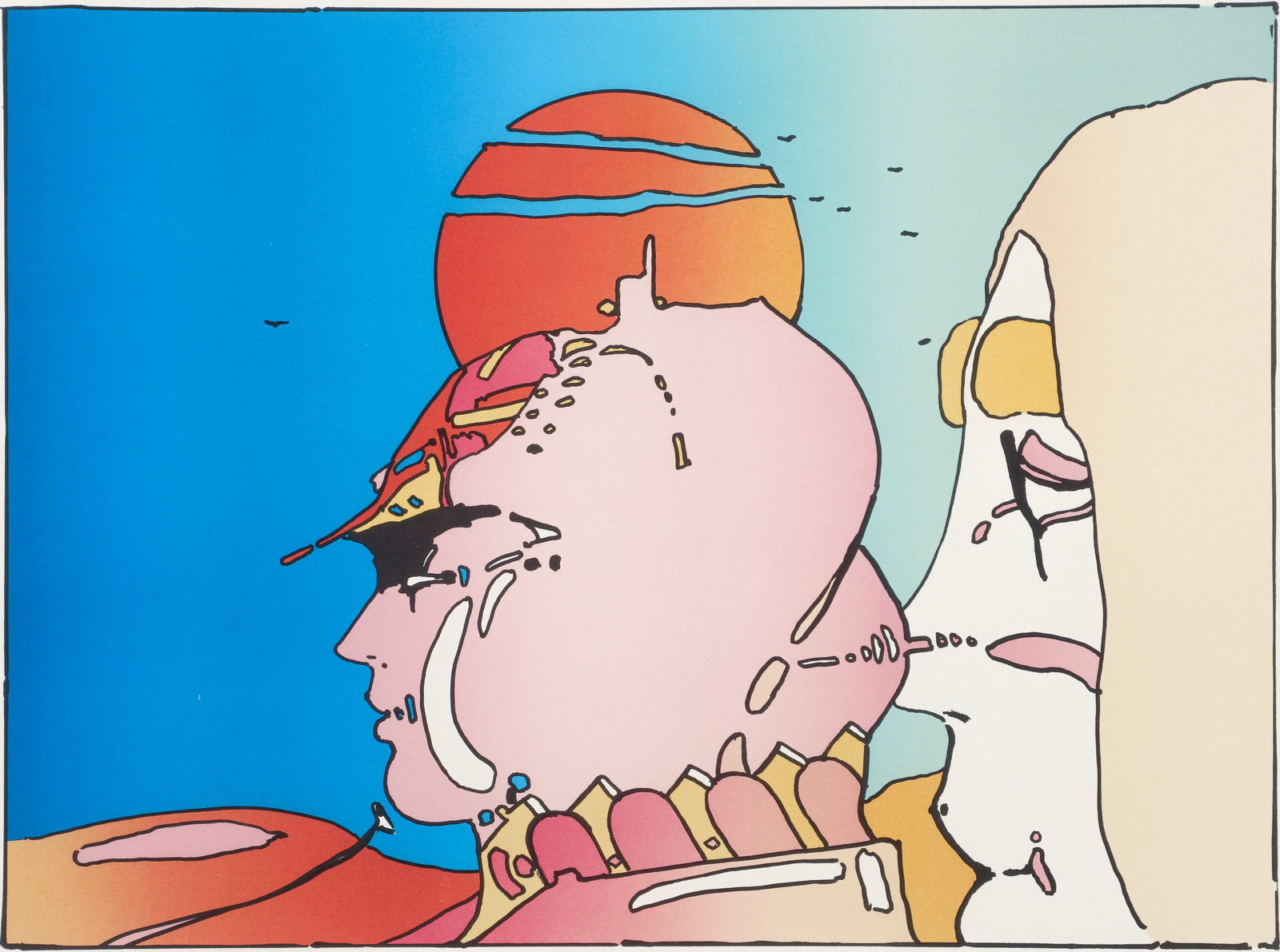 Peter Max 1979 orig serigraph Talking To Karen (1 of 4)