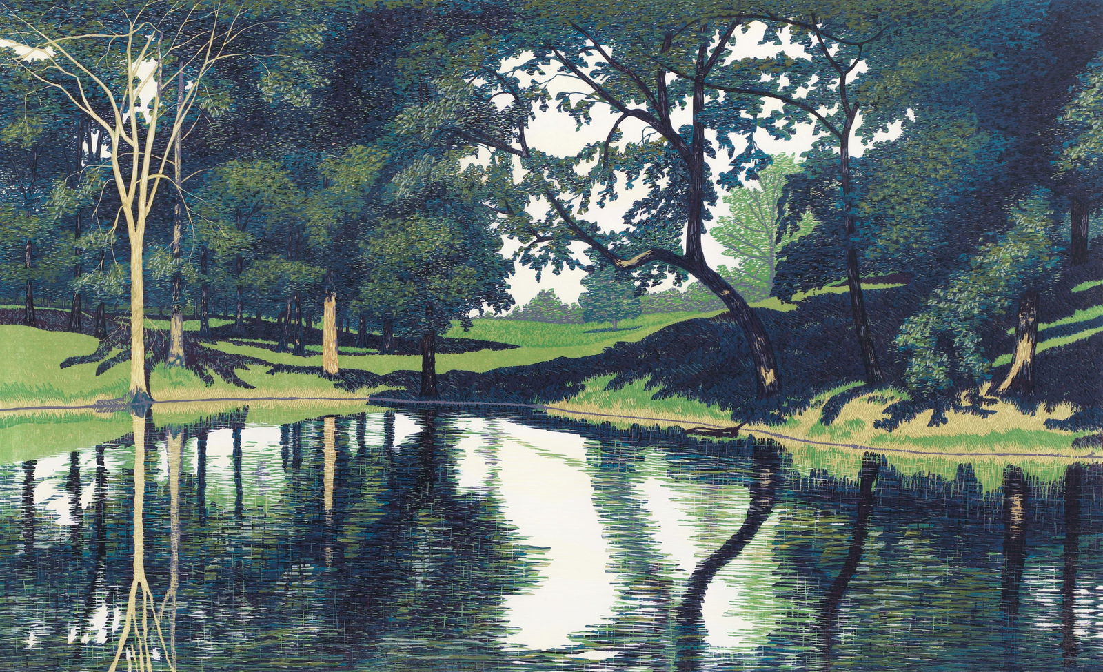 Gordon Mortensen Catlin Pond Woodblock 1981 Signed (1 of 4)