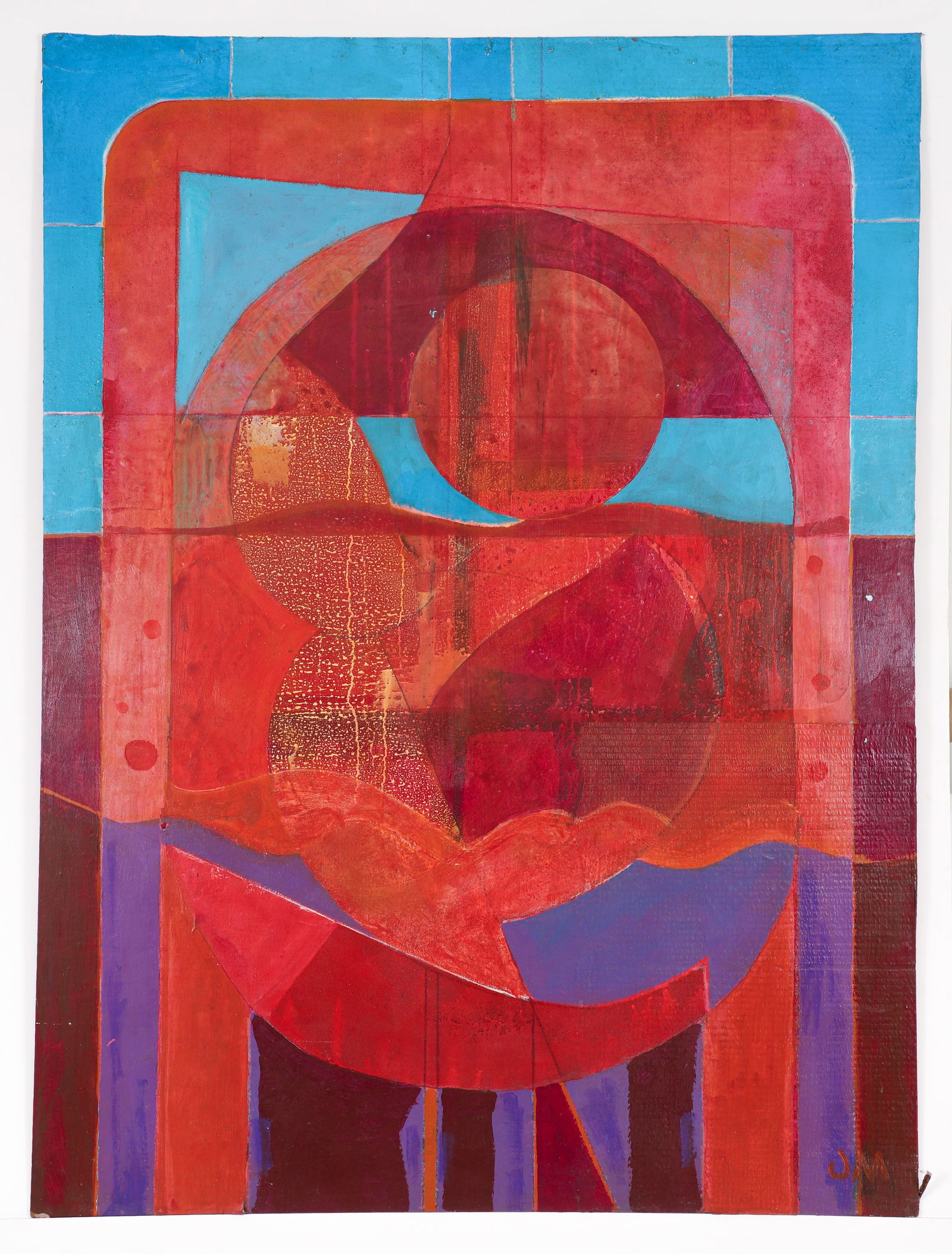 John Mowder Mixed Media Collage on Canvas Board (1 of 2)