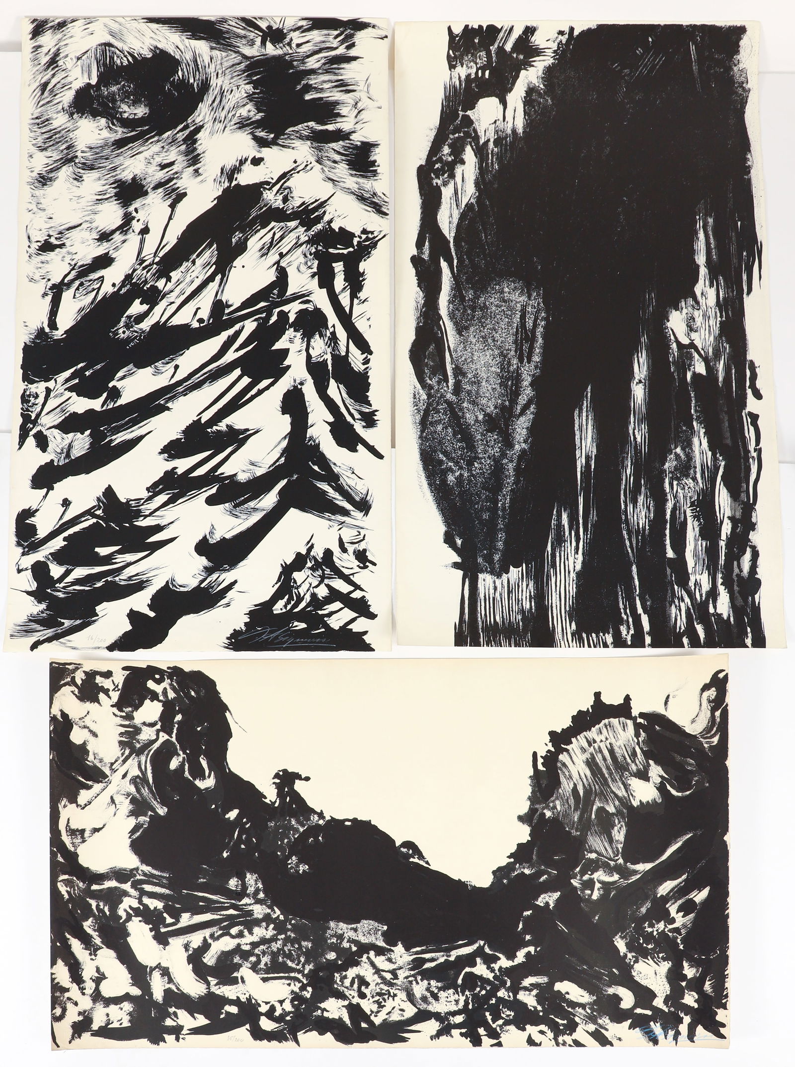 3 David Alfaro Siqueiros orig lithos from Three Stanzas from The Heights of Macchu Picchu (1 of 6)