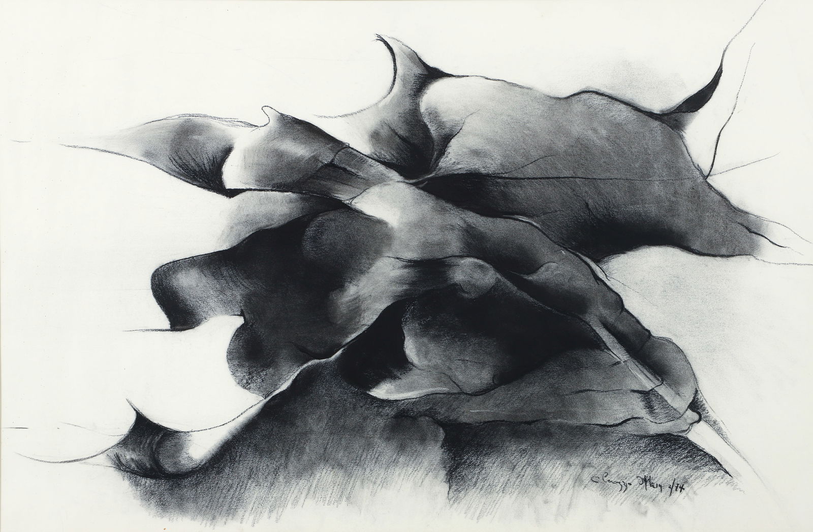 20th Century Abstract School Biomorphic Abstraction drawing (1 of 3)