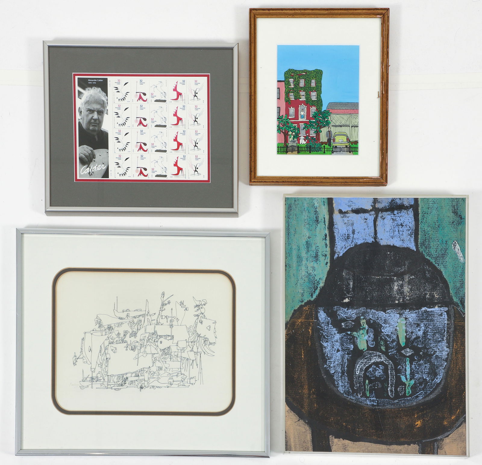 Group of 4 Framed 20th/21st Century Artworks (1 of 5)