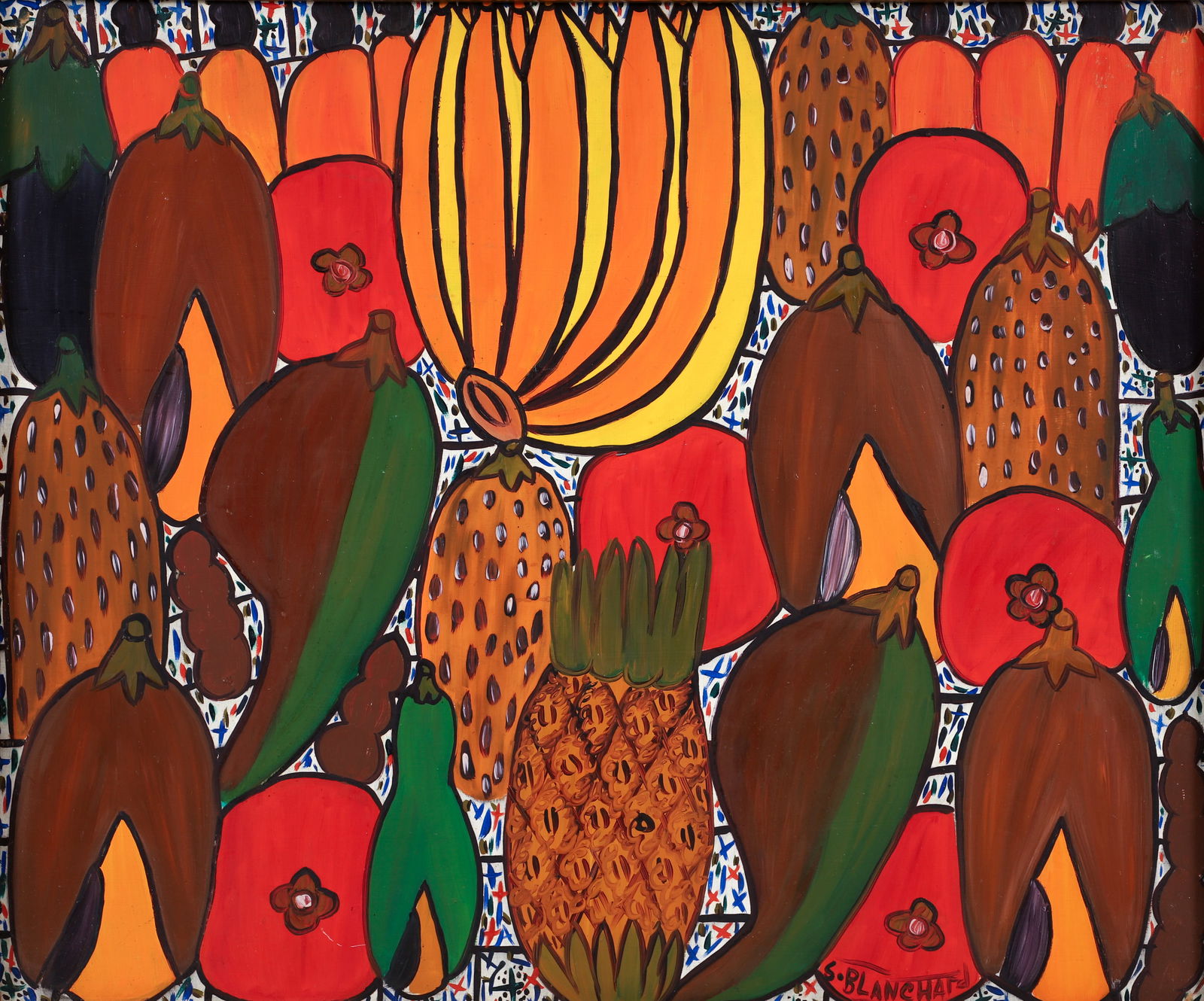 Sisson Blanchard Pineapple with Gourds Oil on Masonite (1 of 3)