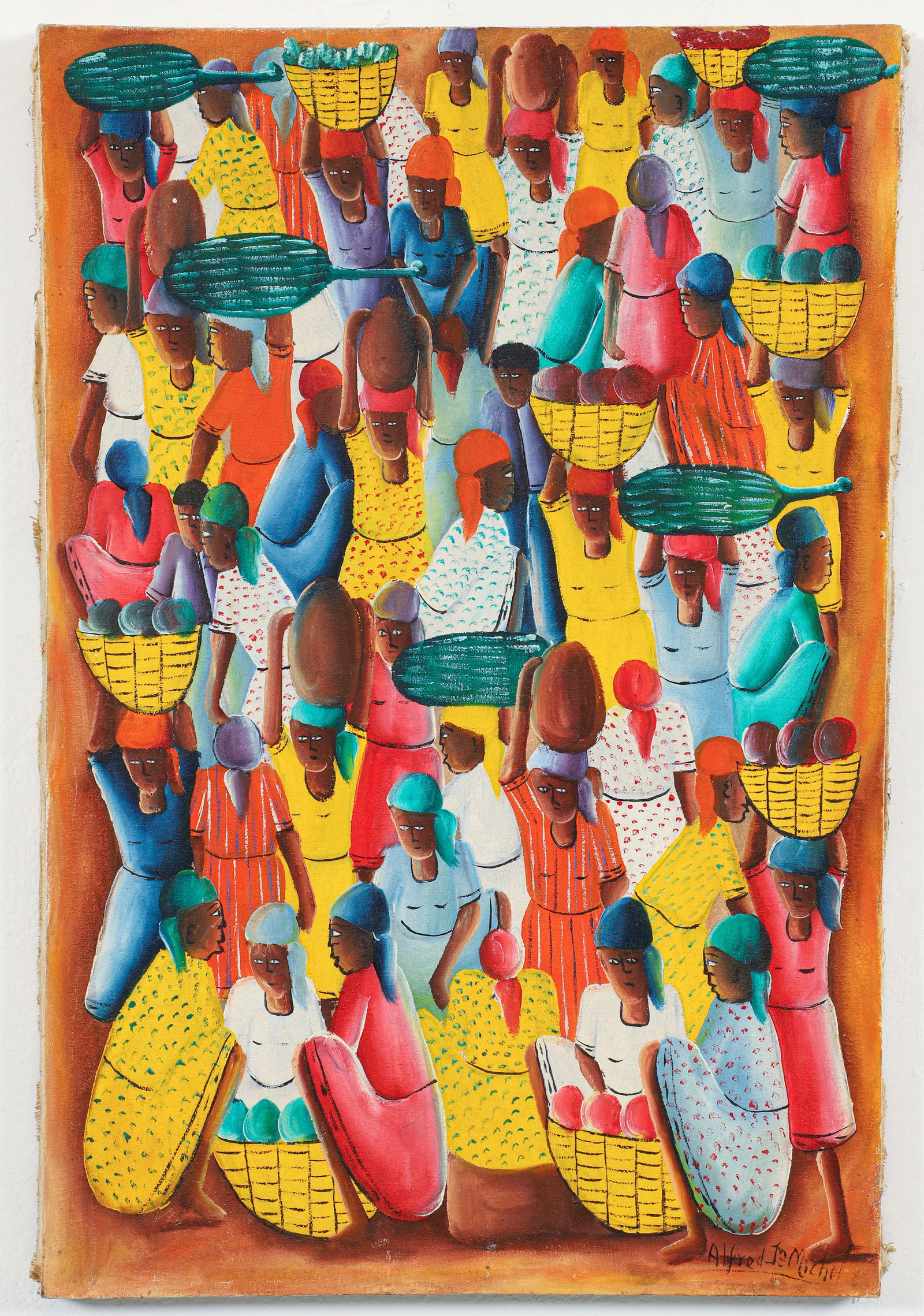 Alfred J. Michel Working Women Haitian Painting (1 of 2)