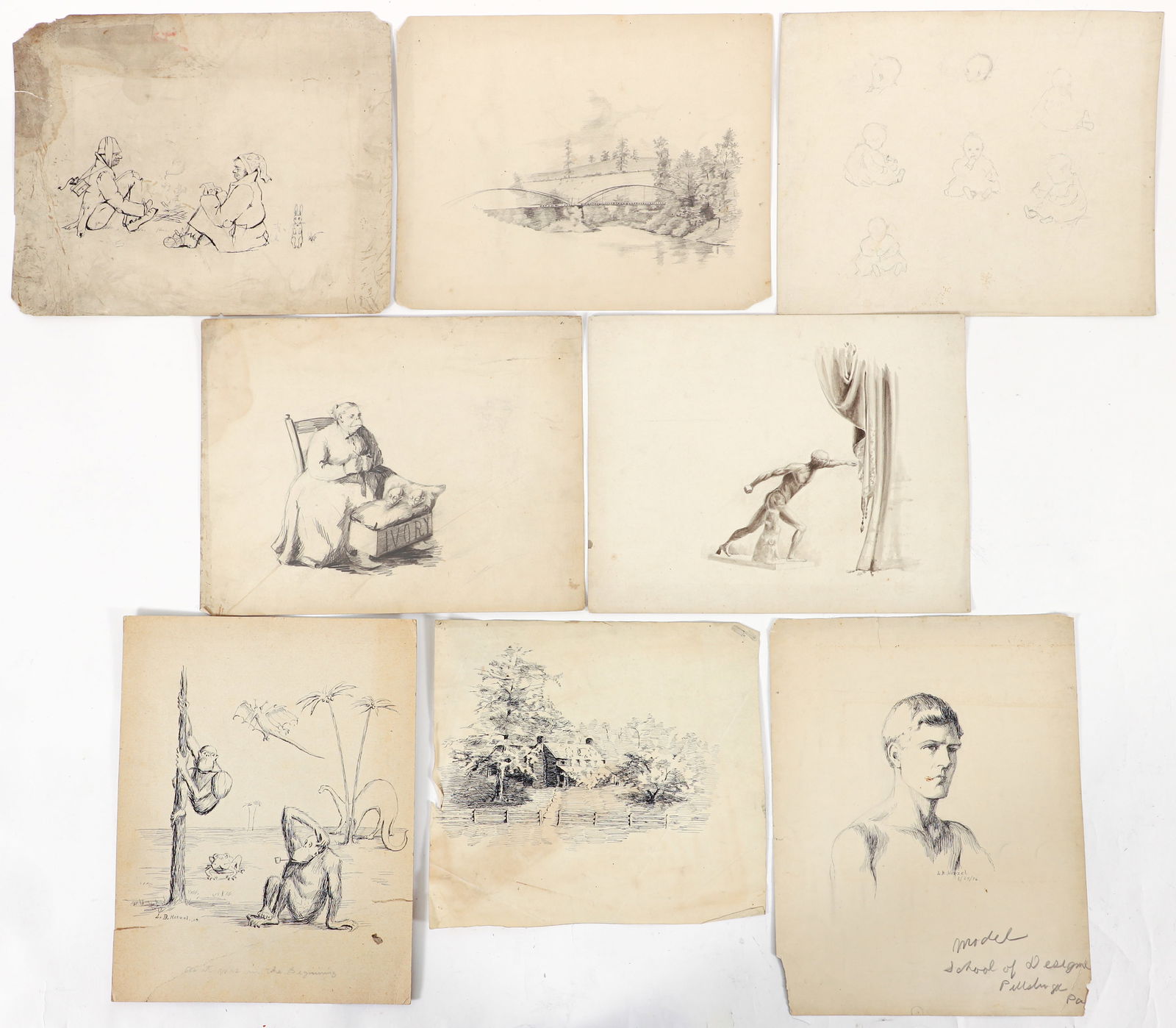 Lila Hetzel 8 works on paper ink and pencil drawings (1 of 6)