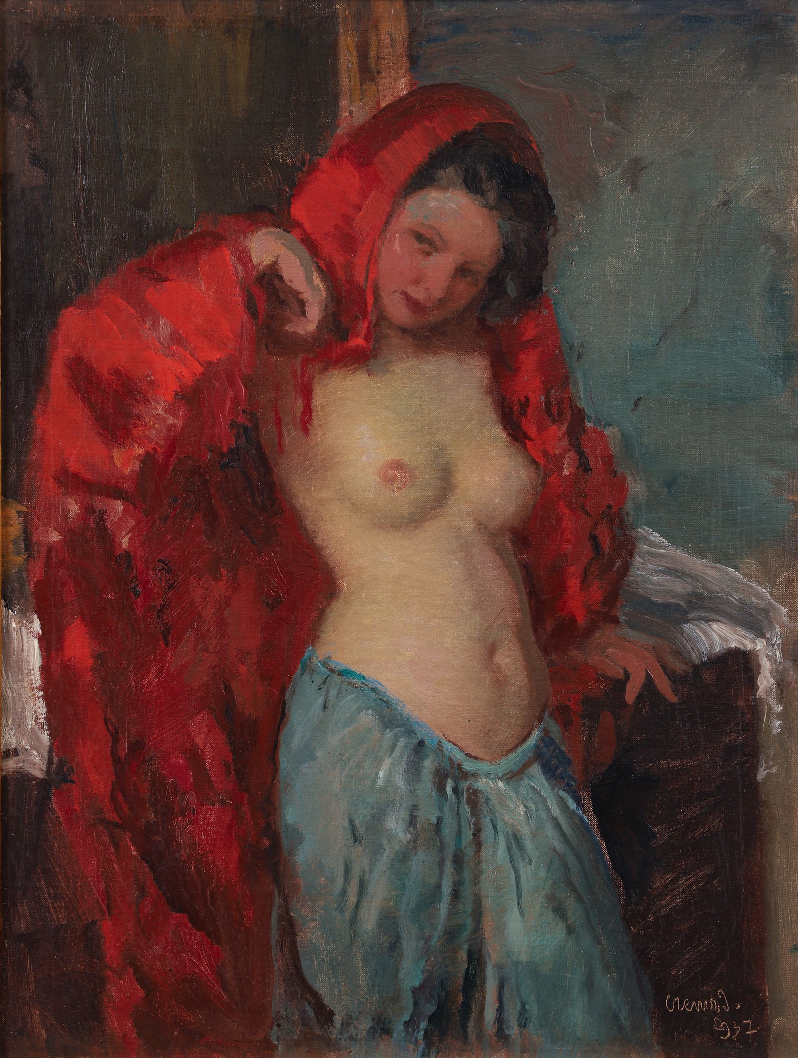 Janos Czencz 1937 Eastern Dancer Oil Painting (1 of 4)