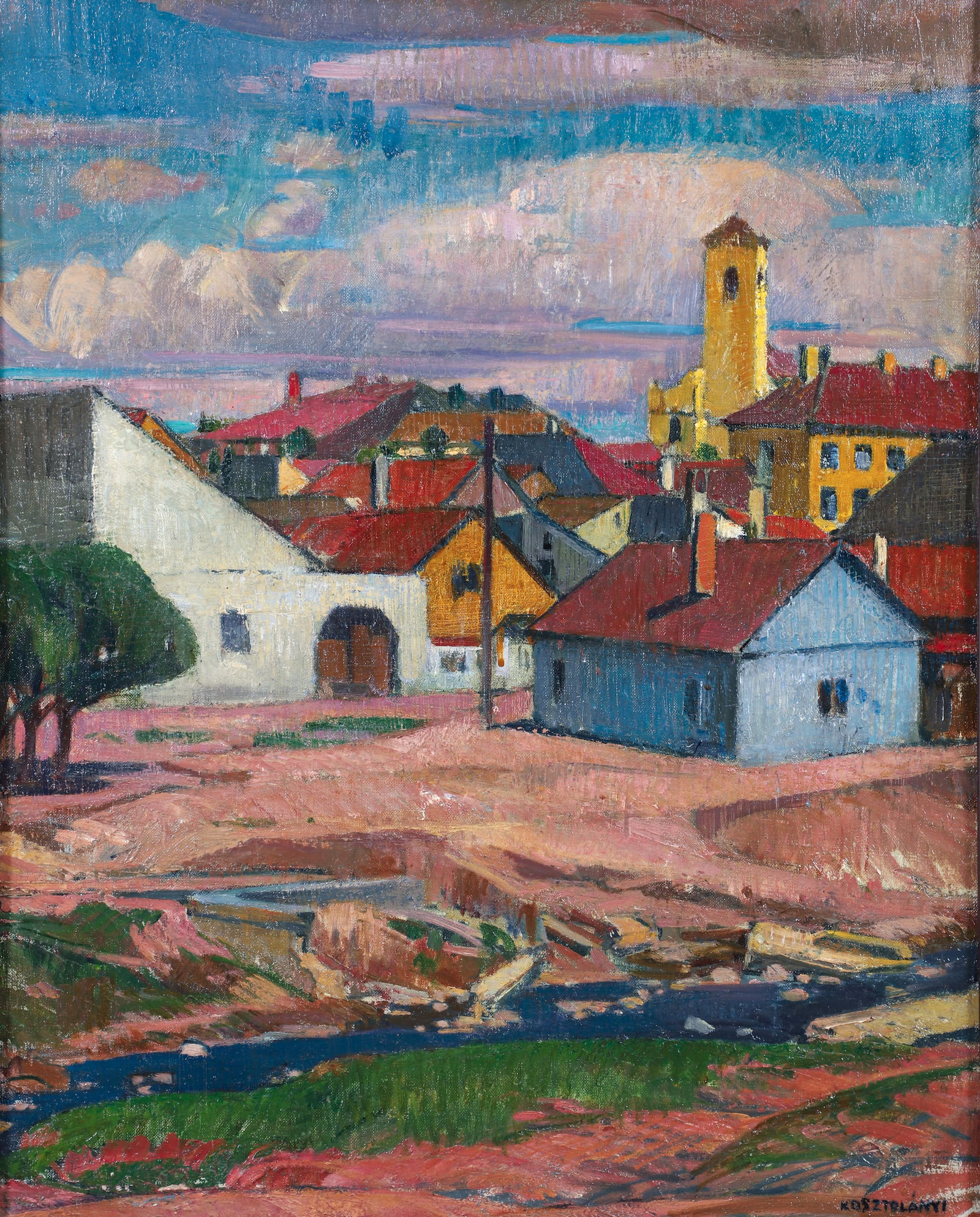 Gyula Kosztolanyi-Kann oil painting Szentendre (1 of 4)