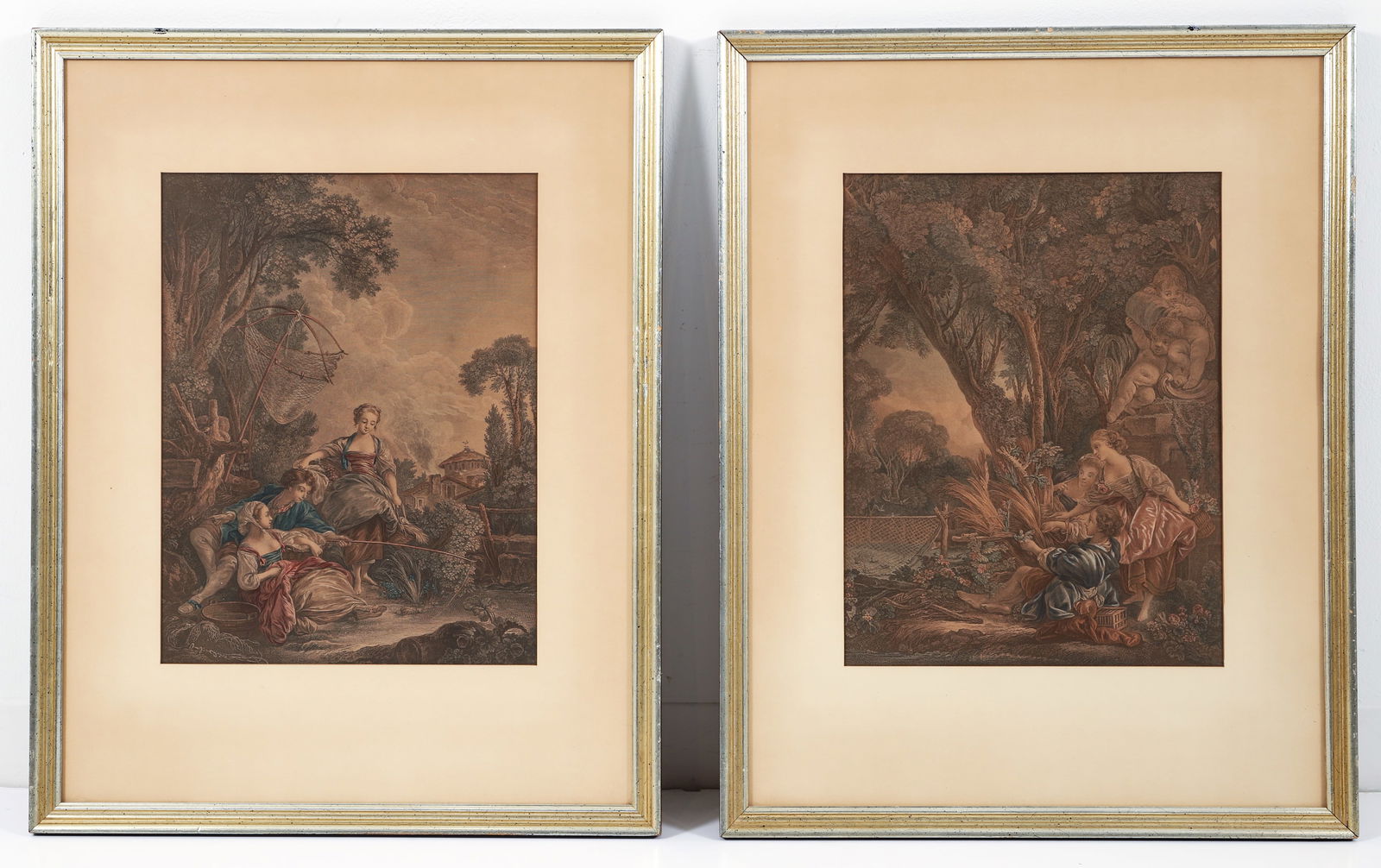 2 Hand Colored Engravings After Francois Boucher (1 of 3)
