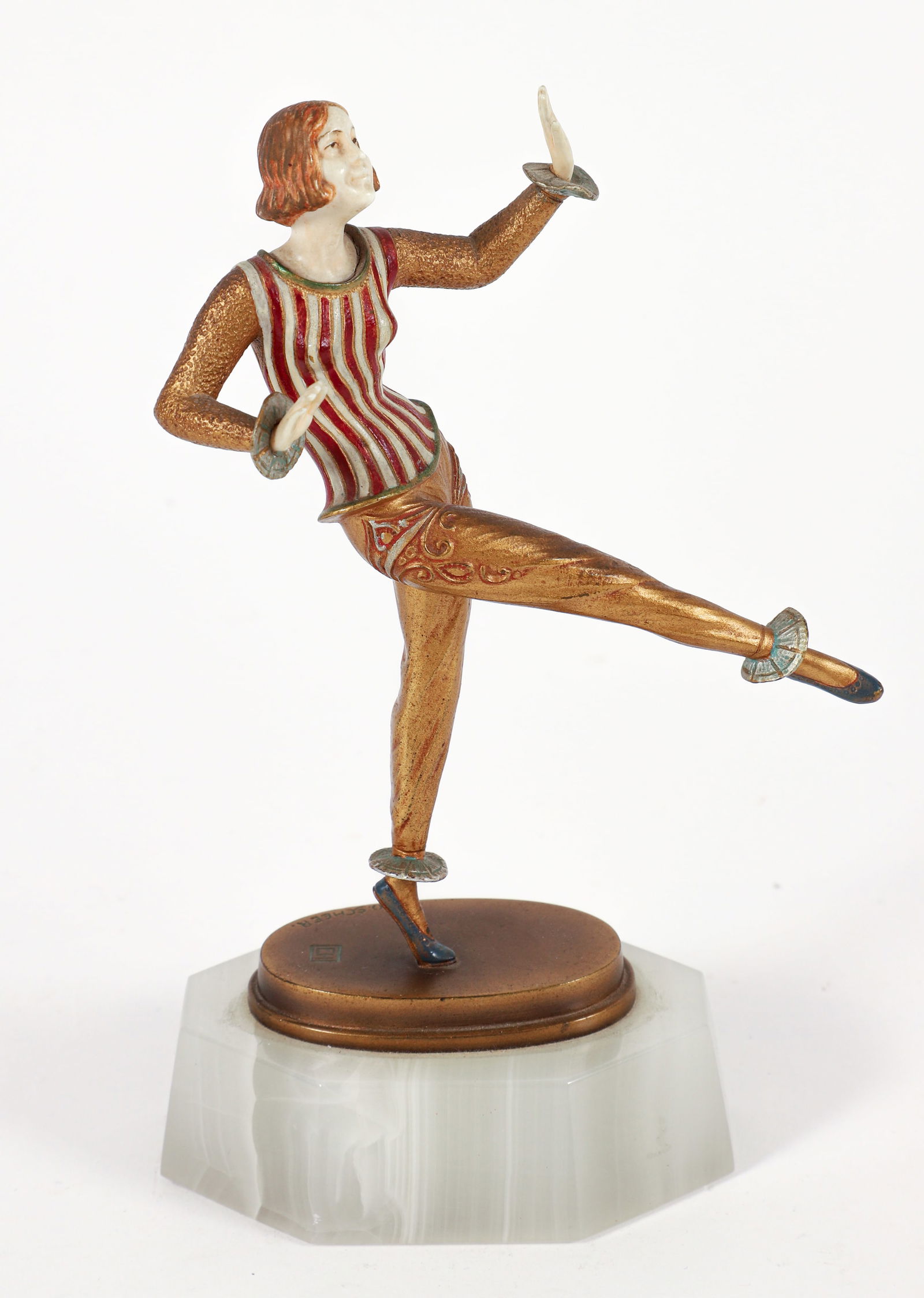 Otto E. Scheer polychromed bronze Dancing Figure (1 of 5)