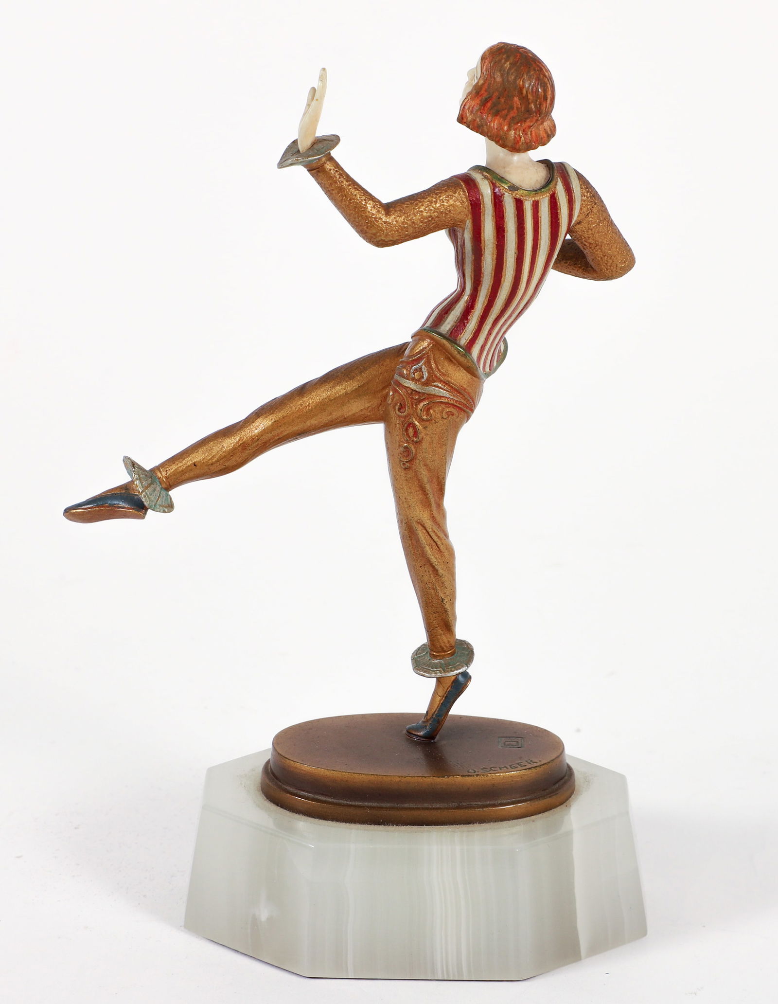 Otto E. Scheer polychromed bronze Dancing Figure - 3
