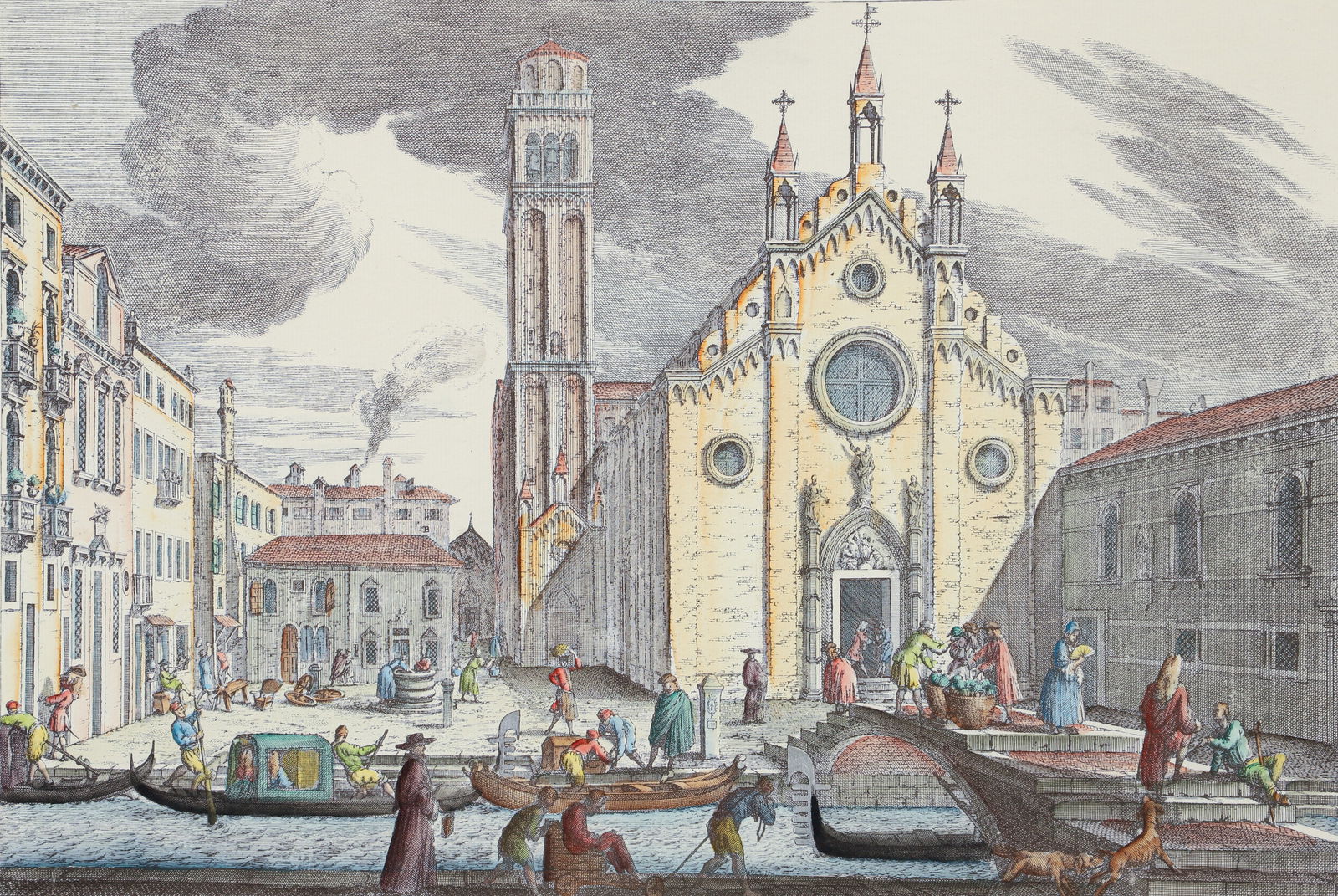 Andrea Zucchi Campo d'Frari Color Etching Reproduction (1 of 3)