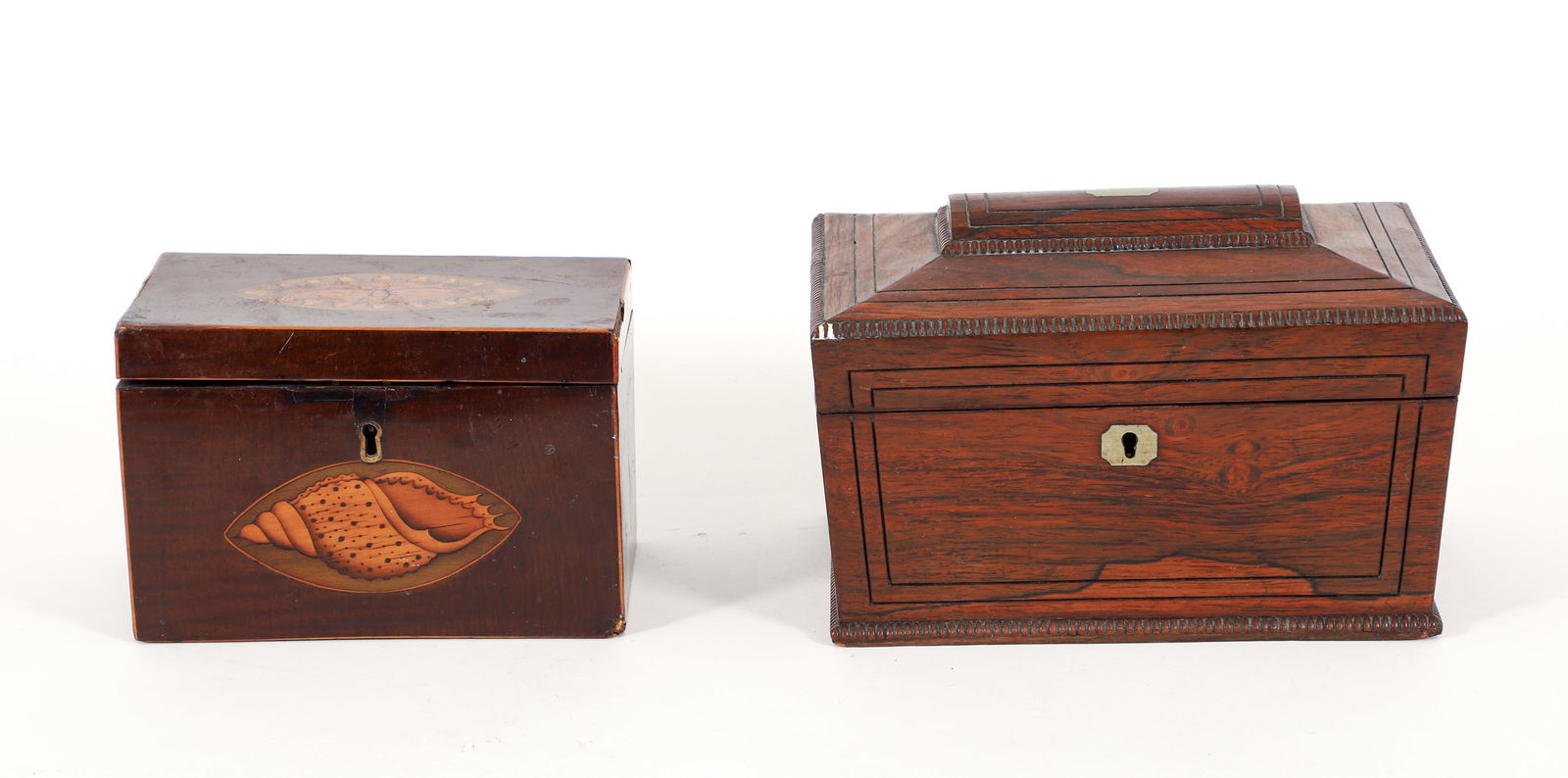 2 English 19th Century Tea Caddies (1 of 6)