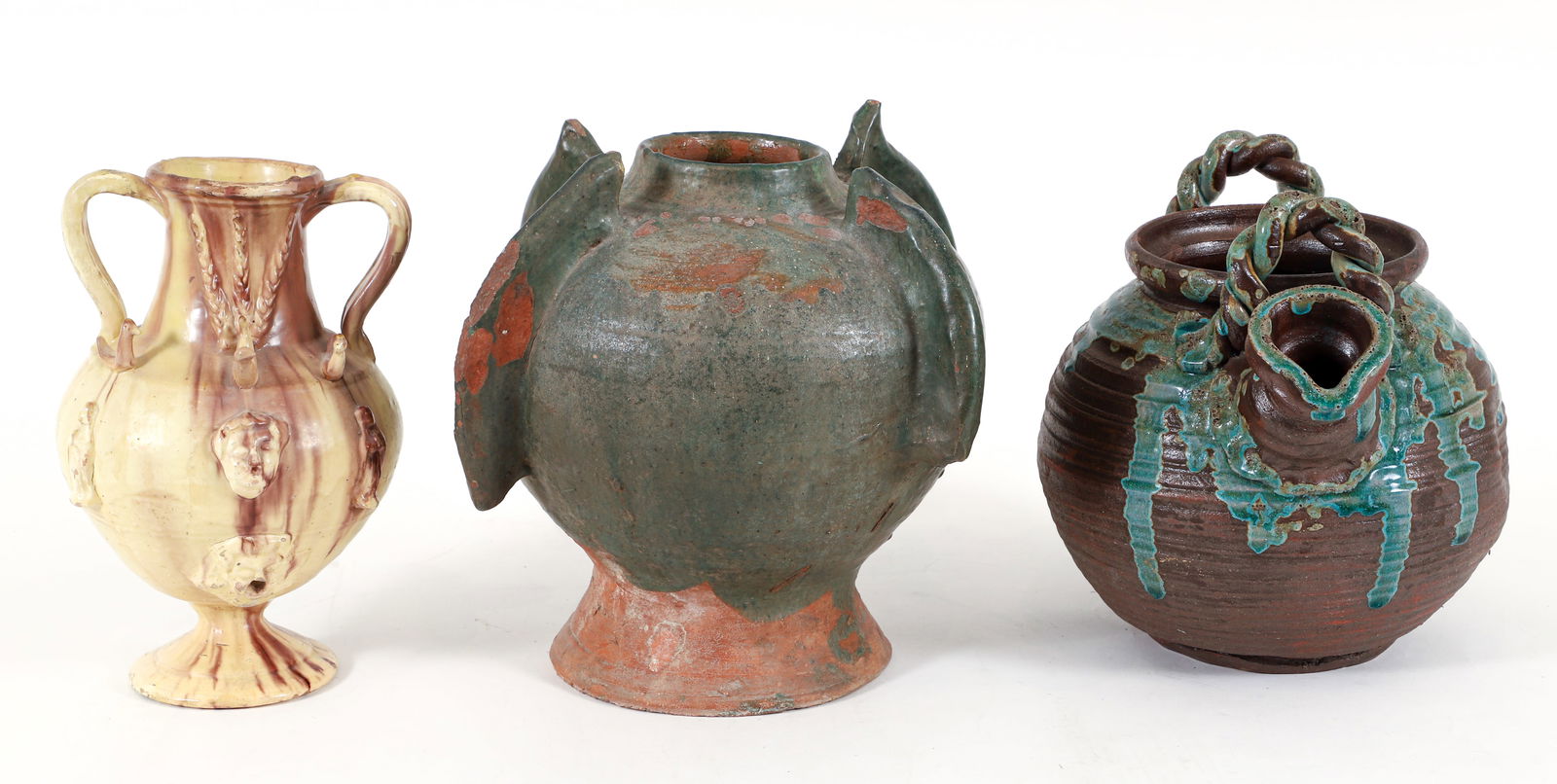 Three Continental ceramic Garden Vases (1 of 5)