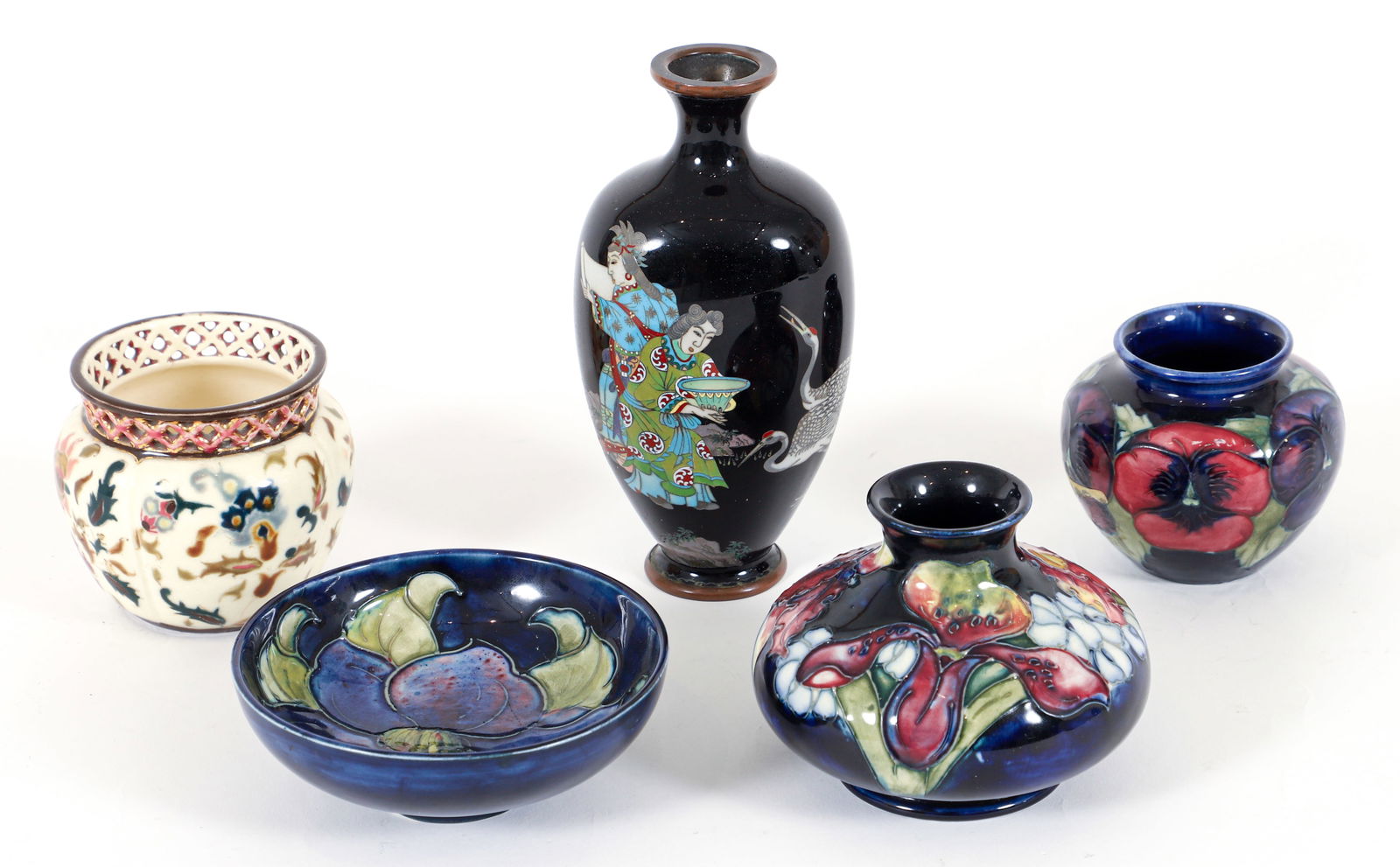 5 Pc. Pottery Including Moorcroft and Zsolnay (1 of 4)