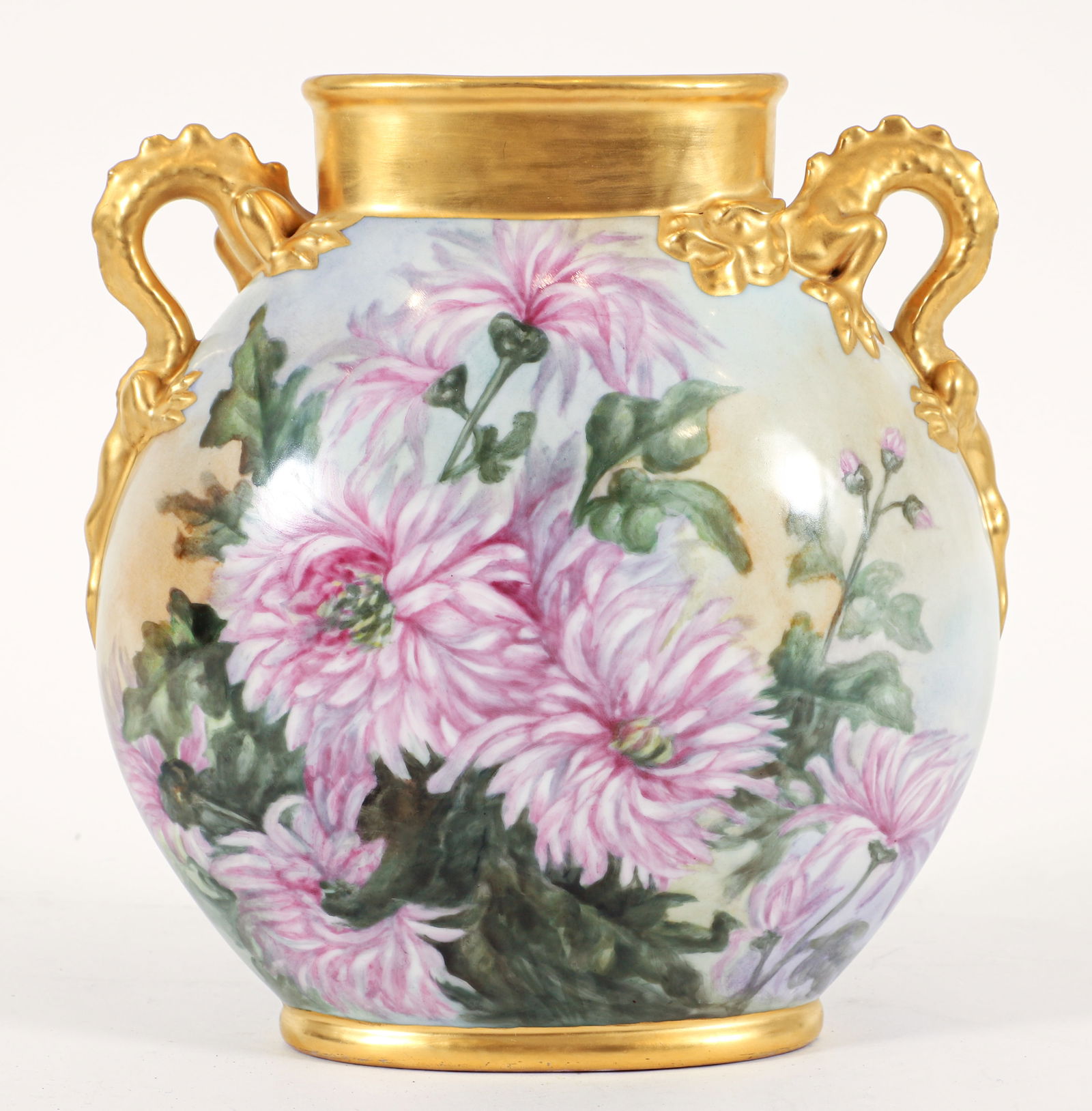 Jean Pouyat Hand Painted Signed Porcelain Limoges Vase (1 of 4)